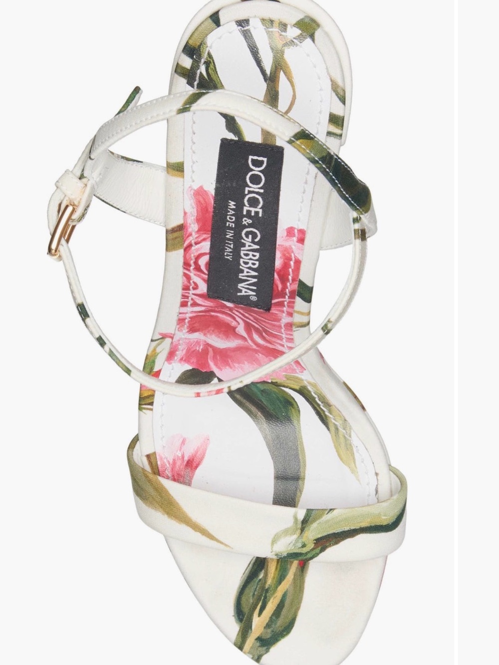 Dolce & Gabbana White Floral Platform Ankle-Strap Sandal - Picture 4 of 16